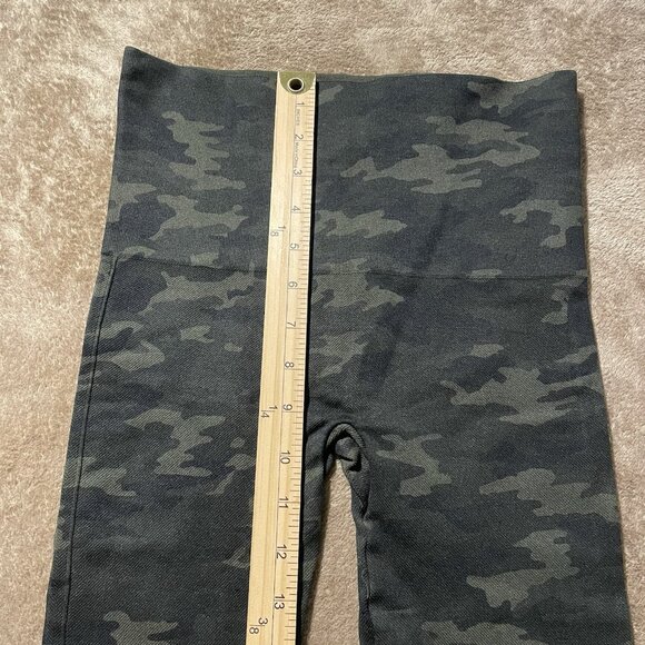 Spanx Leggings Womens Sz Medium look At Me Now Seamless Camo Green High Rise - Picture 5 of 7